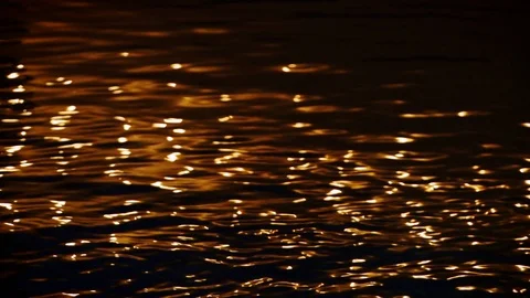 House Pool Water at Night Stock Footage 107733219