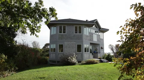 House Posterior from Yard Stock Footage 40812468