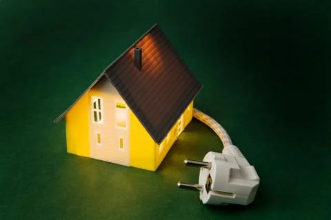 A house with power plug Stock Photos
