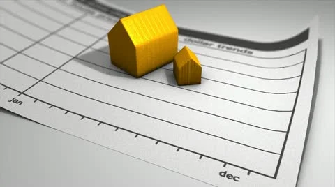 House price chart Stock Footage 10875271