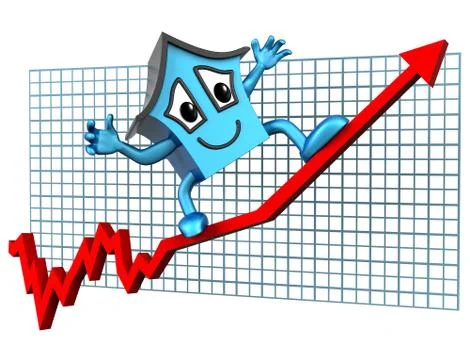 House prices up Stock Illustration