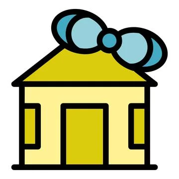 House prize icon vector flat Stock Illustration