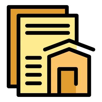 House project with documents representing real estate investment Stock Illustration