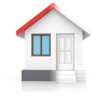 House project. Drawing turns into 3d model Ilustración de archivo