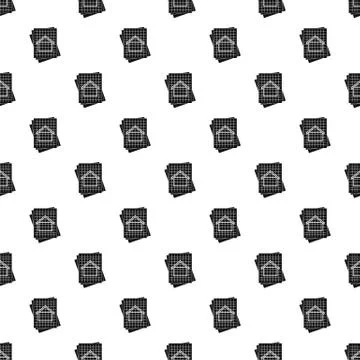 House project pattern, simple style Stock Illustration