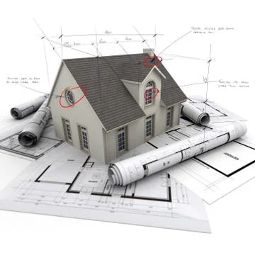 House project technical details Illustrazione stock