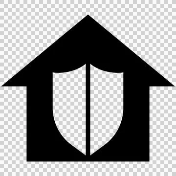 House with protection shield Stock-Illustration