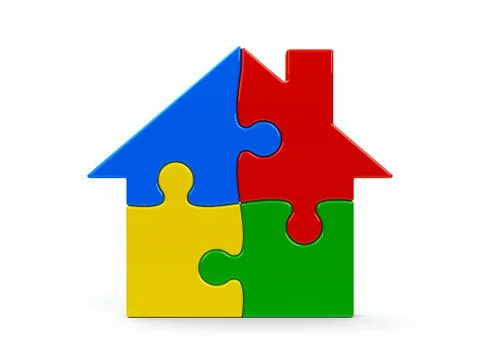 House puzzle Stock Illustration