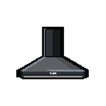 House range hood pixel art vector illustration Stock Illustration