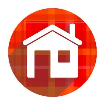 House red flat icon isolated. Stock-Illustration