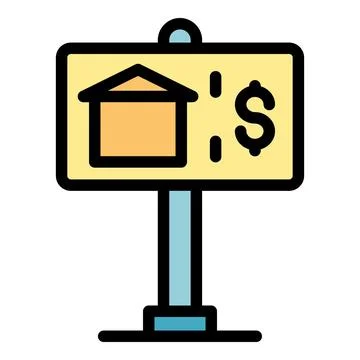 House relocation banner icon vector flat 스톡 일러스트