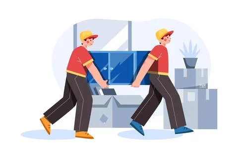 House Relocation Service Illustrazione stock