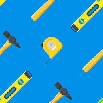 House remodel tools seamless pattern. Stock Illustration