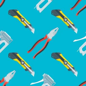 House remodel tools seamless pattern. Stock Illustration