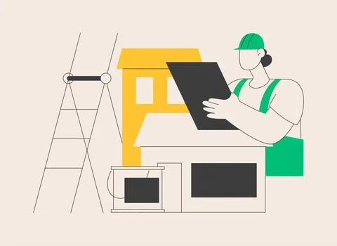 House renovation abstract concept vector illustration. イラスト素材