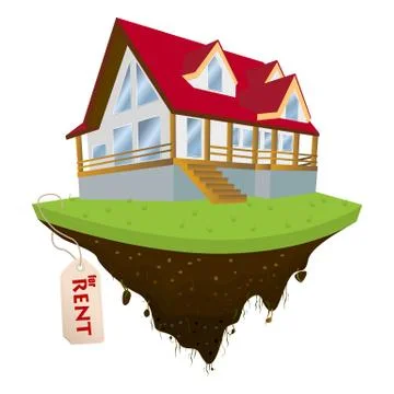 House for rent Illustrazione stock