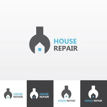House repair services vector logo eps Stock Illustration