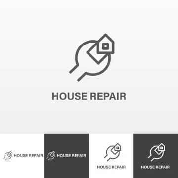 House repair services vector logo eps Stock Illustration