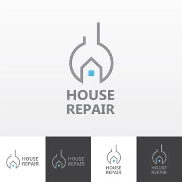 House repair services vector logo eps Stock Illustration