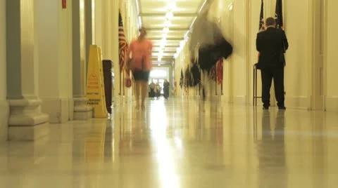 House of Representatives Hallway Stockbeeldmateriaal 9062657