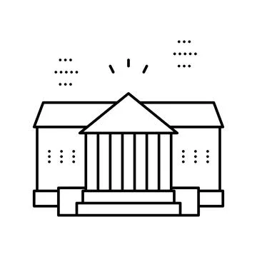 House residence line icon vector illustration Stock Illustration