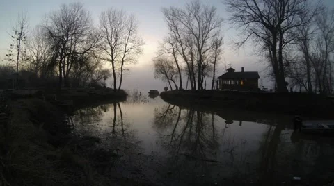 House by the river Stock Footage 45467708