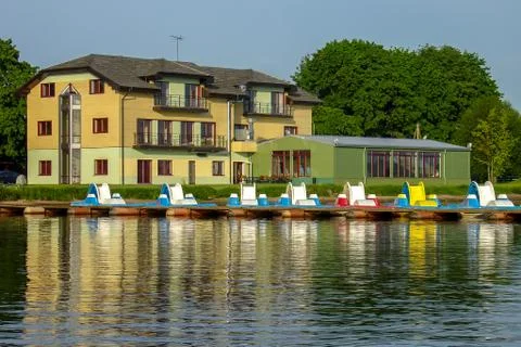 House on the river Stock Photos