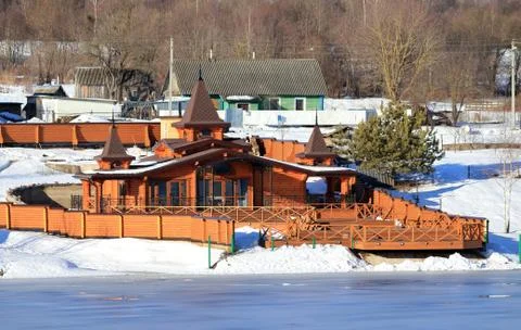 House by the river Foto stock