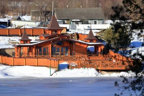 House by the river Foto stock