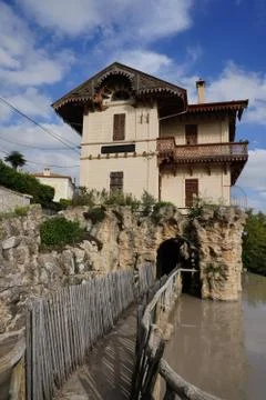 House on the river. Stock Photos