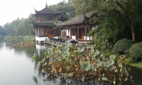House by the river Foto stock