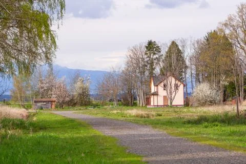House on the roadside Stock Photos
