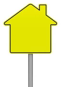 The house roadsign Stock Illustration