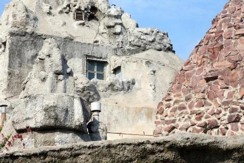 House in the rock Stock Photos