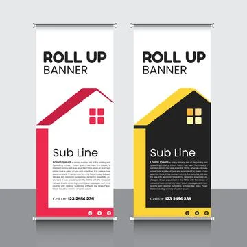 House Rollup Banner Vector EPS Illustrazione stock