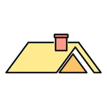 House roof icon presenting basic home construction and shelter Stock Illustration
