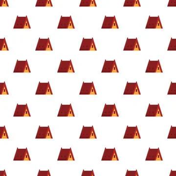 House roof seamless pattern repeating geometric background Stock Illustration