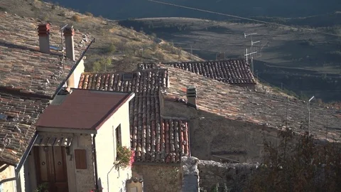 House Rooftops on the Hills Video stock 84332362