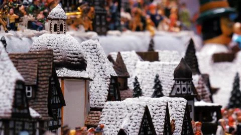 House rooftops in miniature Stock Photos
