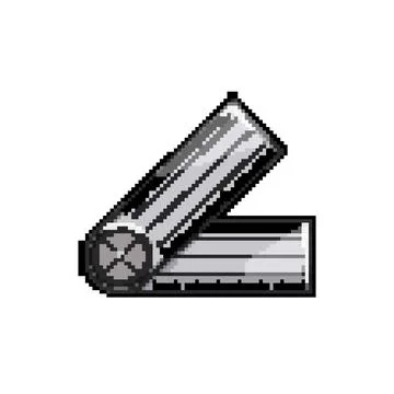 House ruler builder pixel art vector illustration Stock Illustration