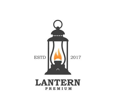 House rustic lantern lamp icon or symbol Stock Illustration