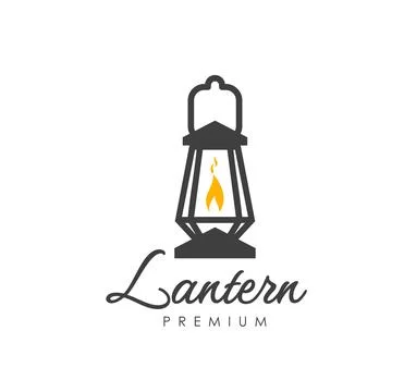 House rustic lantern lamp icon, vintage sign 스톡 일러스트