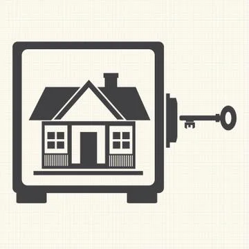 House in safe Stock Illustration