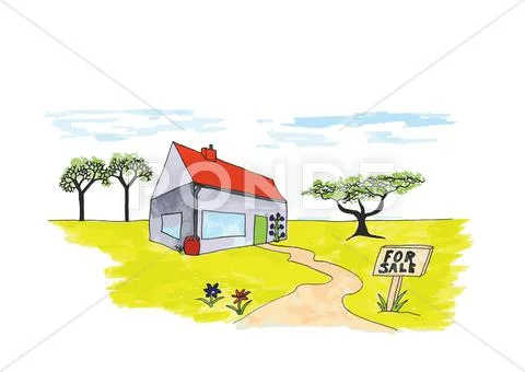 House for sale Stock Illustration