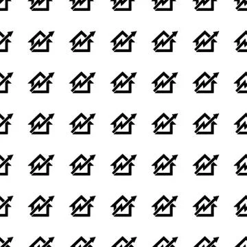 House seamless pattern. Vector Stock Illustration