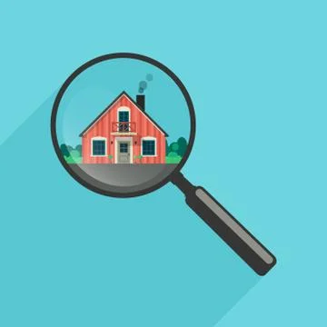 House search with magnifier Stock Illustration