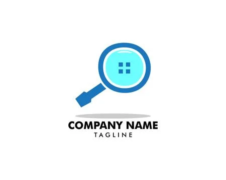 House Searching Logo Design Template Ilustração Stock