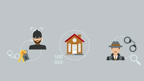 House Security Banner Animation Background Stock Footage 292566832