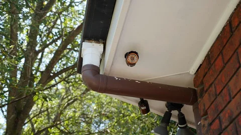 House security CCTV camera pan Stock Footage 125169259