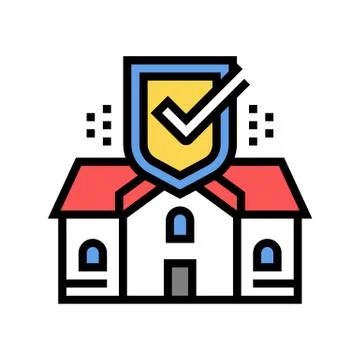 House security color icon vector illustration Stock Illustration